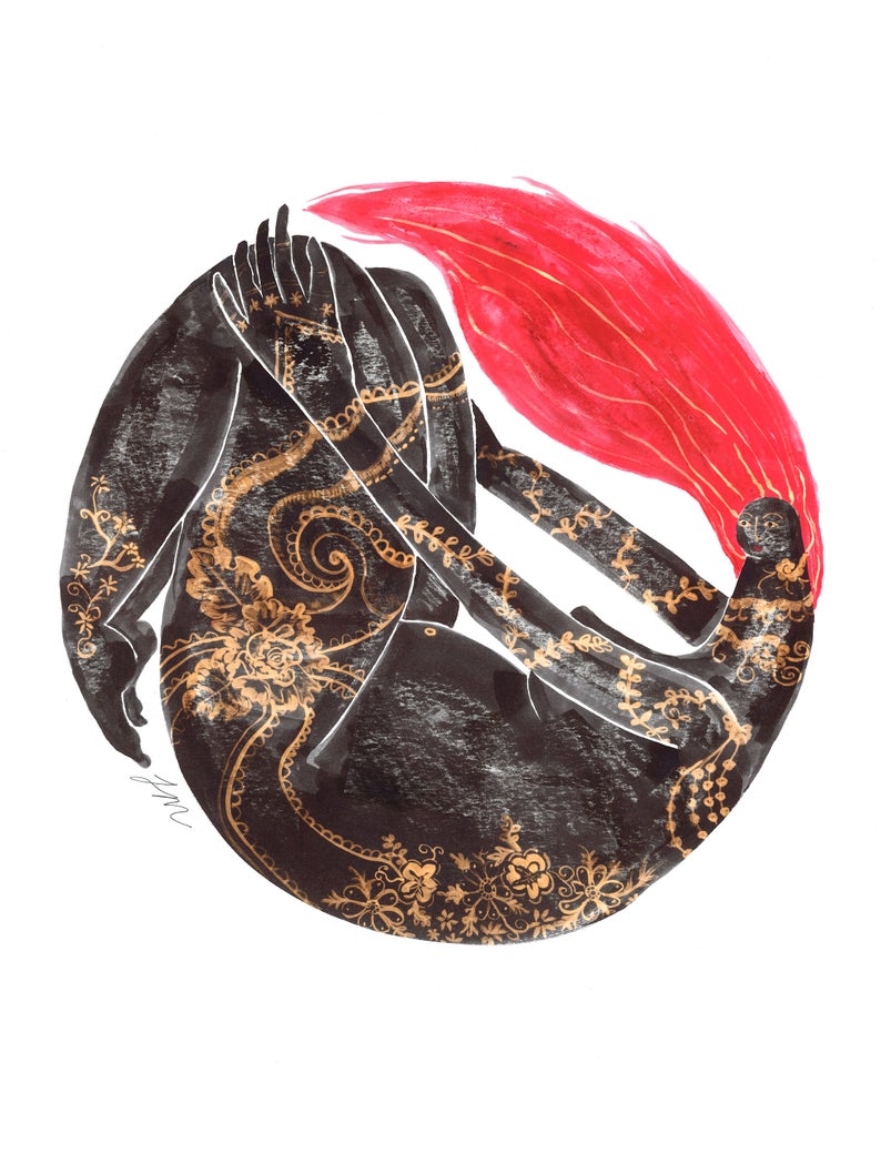 Circle Of Life, Tattooed Women by Jane Middleton Art.