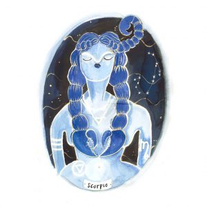 Star Sign Ladies, Scorpio by Jane Middleton Art