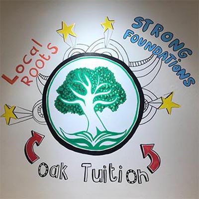 Oak Tuition Centre Almondbury wall murals by Jane Middleton Art