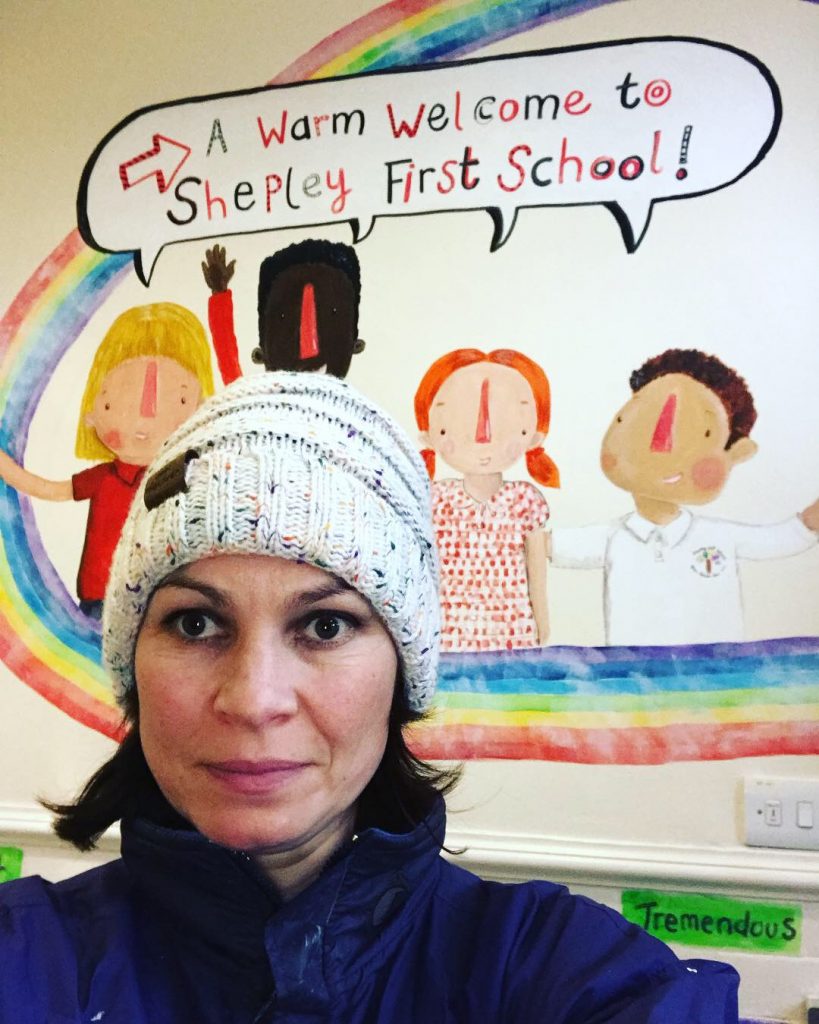 Shepley First School indoor murals by Jane Middleton Art
