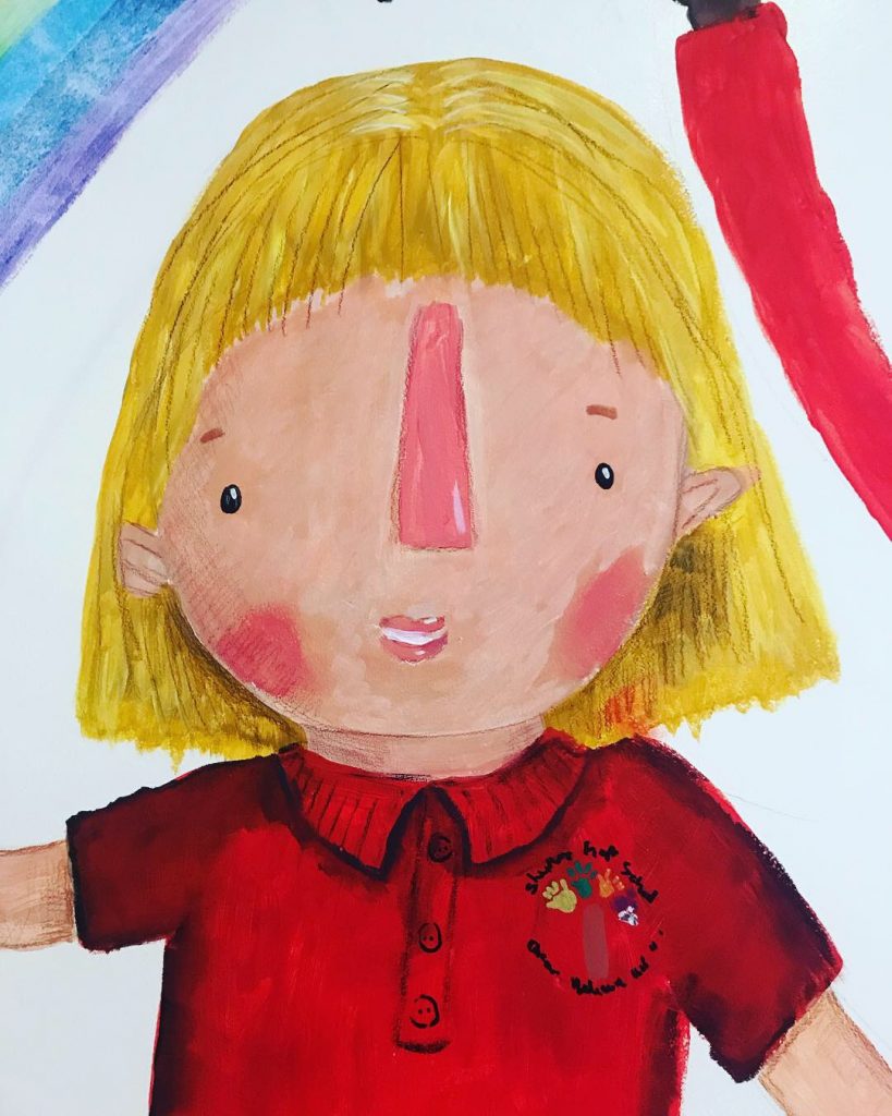 Shepley First School indoor murals by Jane Middleton Art