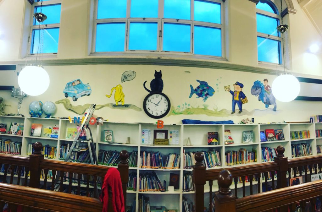 Shepley First School indoor murals by Jane Middleton Art