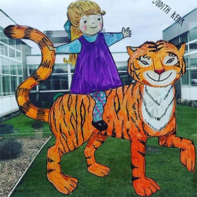 Window murals at St Joseph Catholic Infants School Huddersfield by Jane Middleton Art