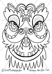 Chinese New Year printable on Jane Middleton Art site