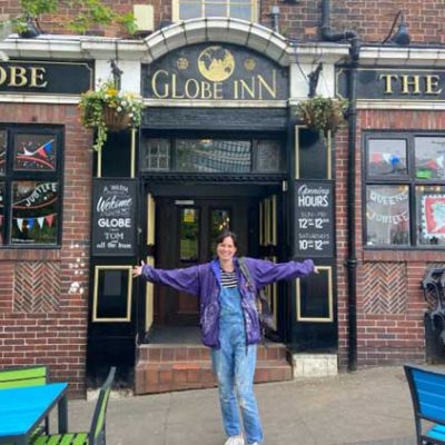 The Globe Inn Sheffield window murals by Jane Middleton Art