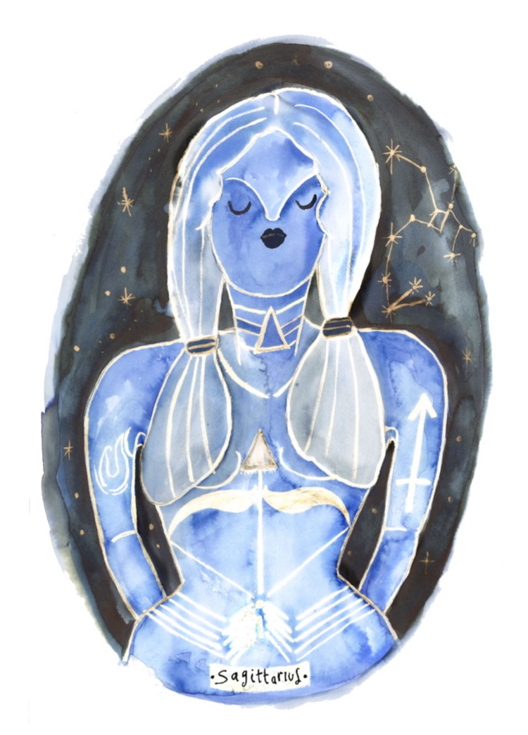 SAGITTARIUS star sign A3 giclee print