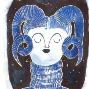 ARIES star sign giclee print A3