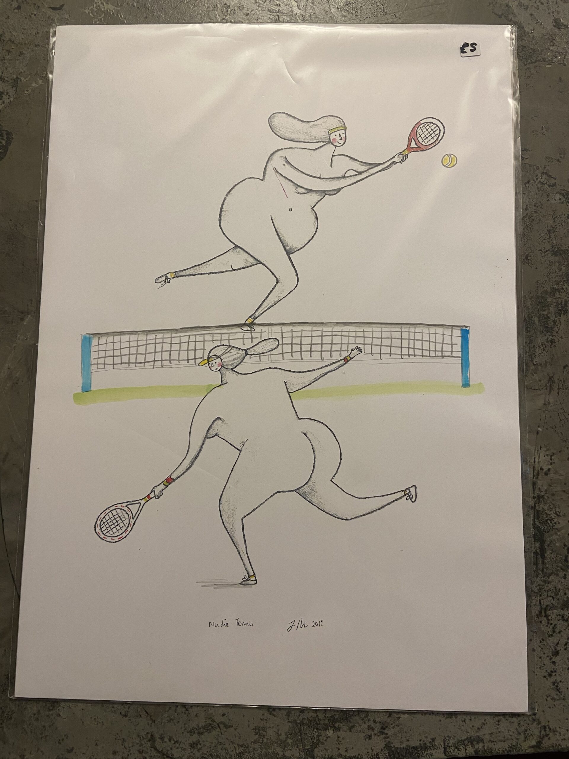 Anyone for tennis? A3 print - Image 3