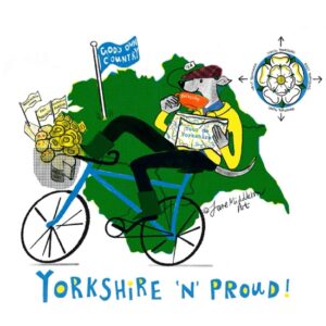 WHIPPET ON BIKE: Yorkshire n proud!