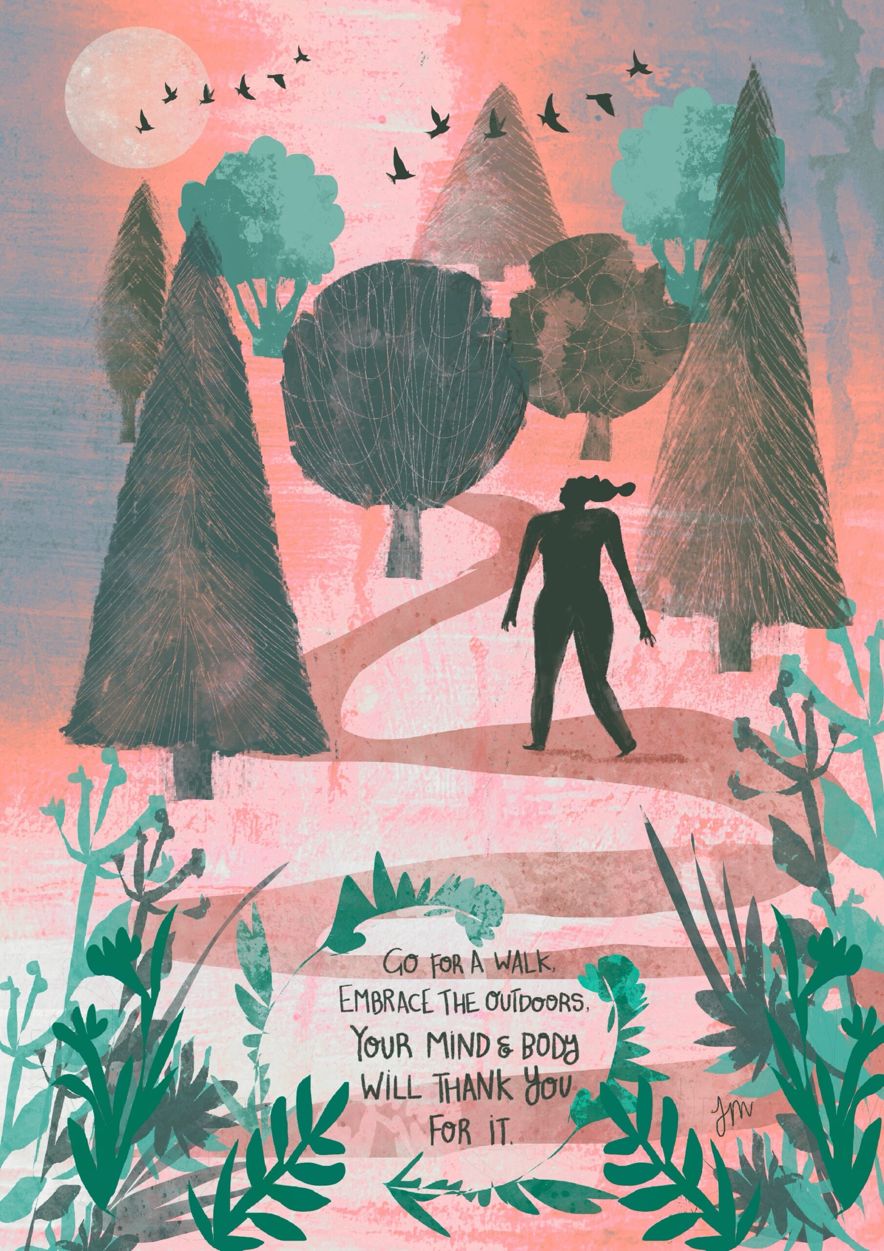 ‘Go for a walk’ A4 print