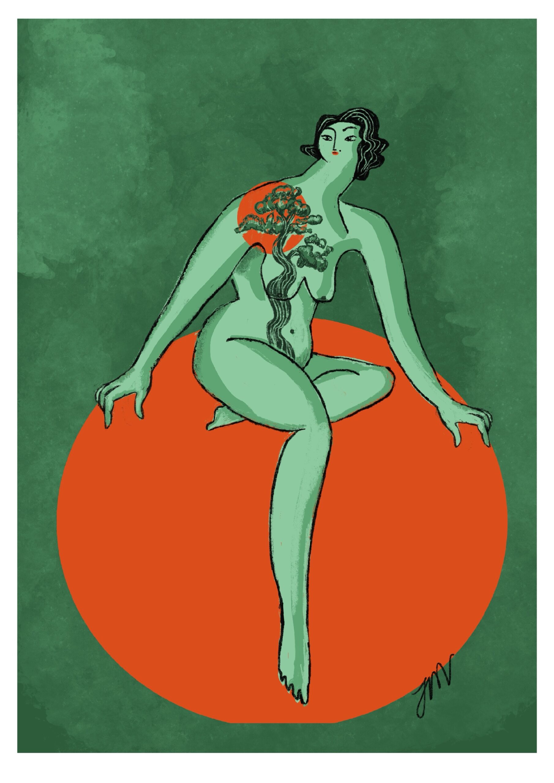 Bonsai tattooed lady