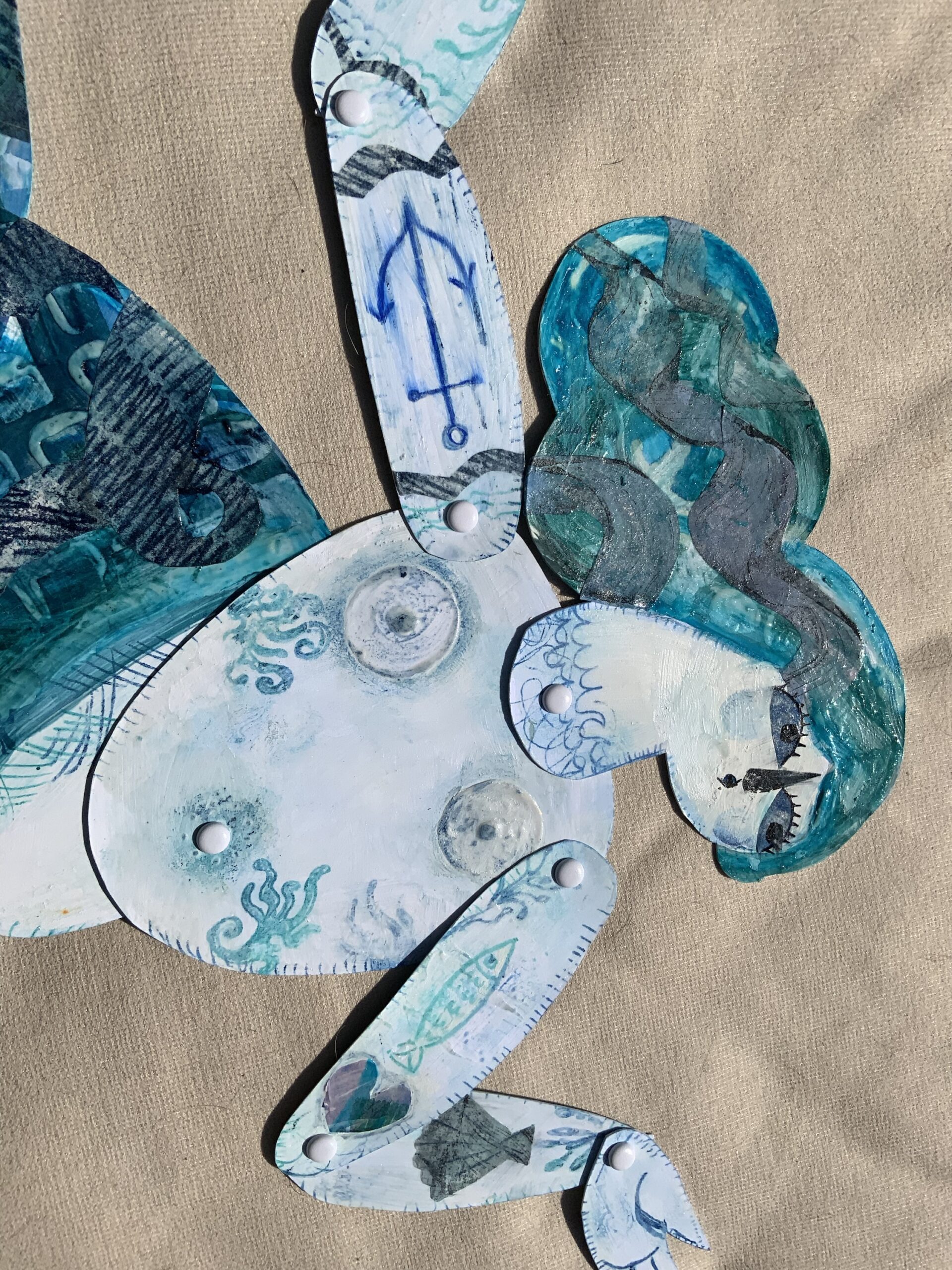 Serena mermaid articulated paper figure - Image 5