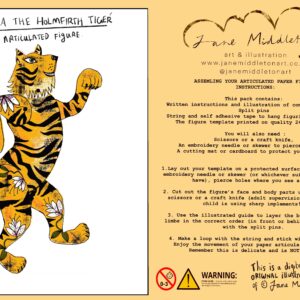 Fenella tiger articulated paper figure