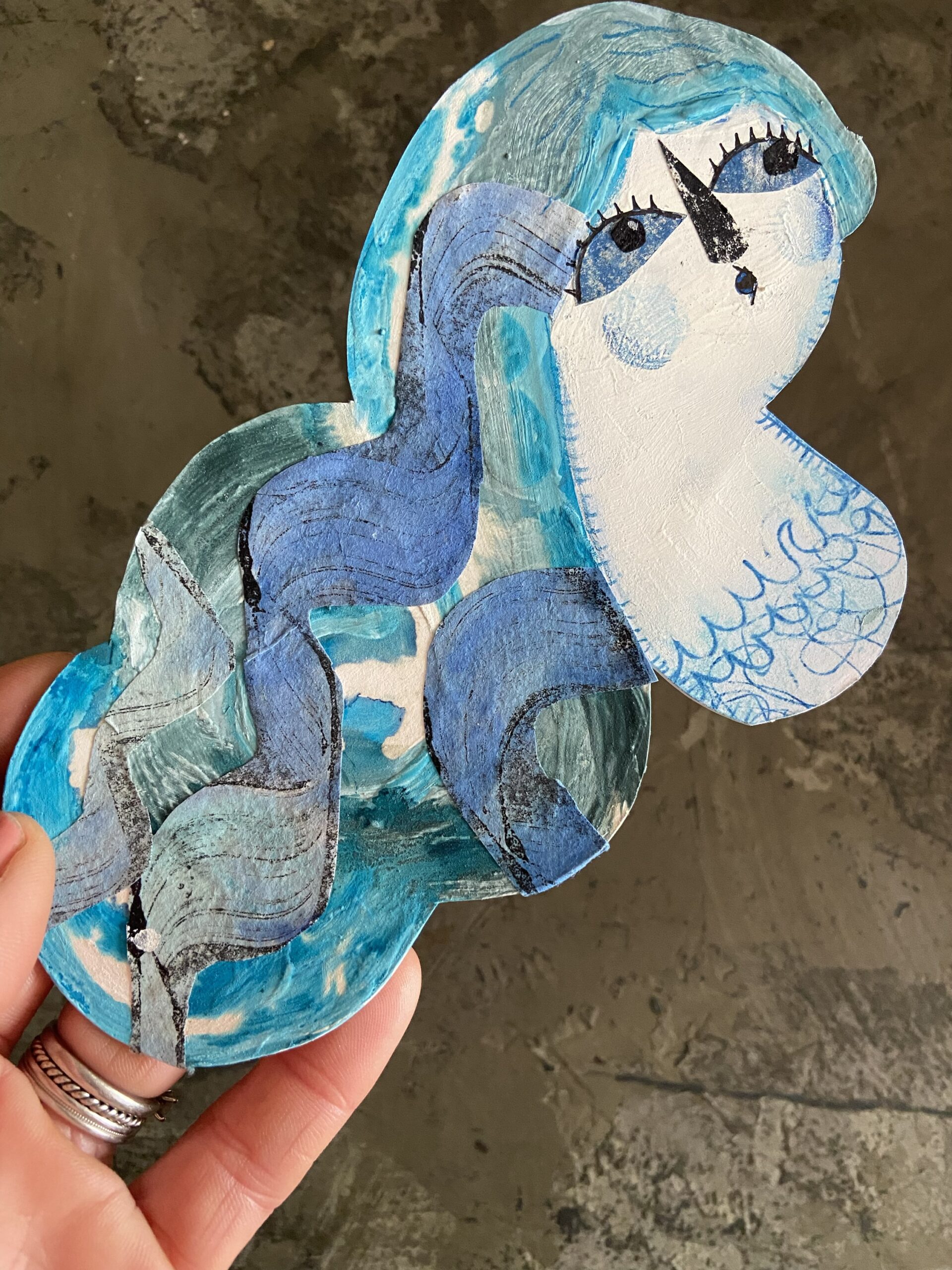 Serena mermaid articulated paper figure - Image 3