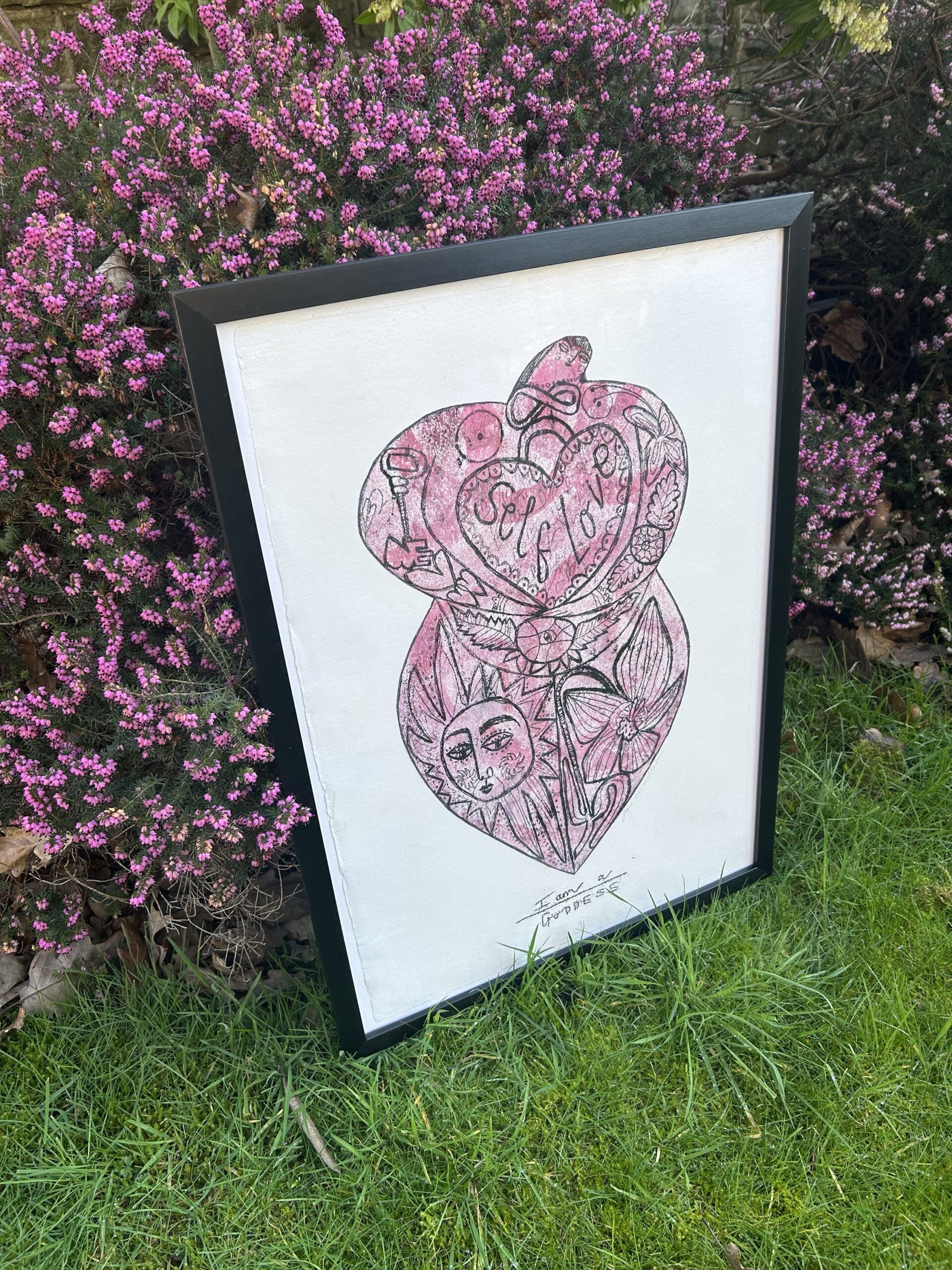 Original monotype goddess of self love - Image 3